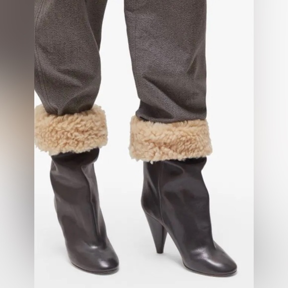 Isabel Marant Lakfee shearling-lined leather ankle boots - Picture 3 of 11